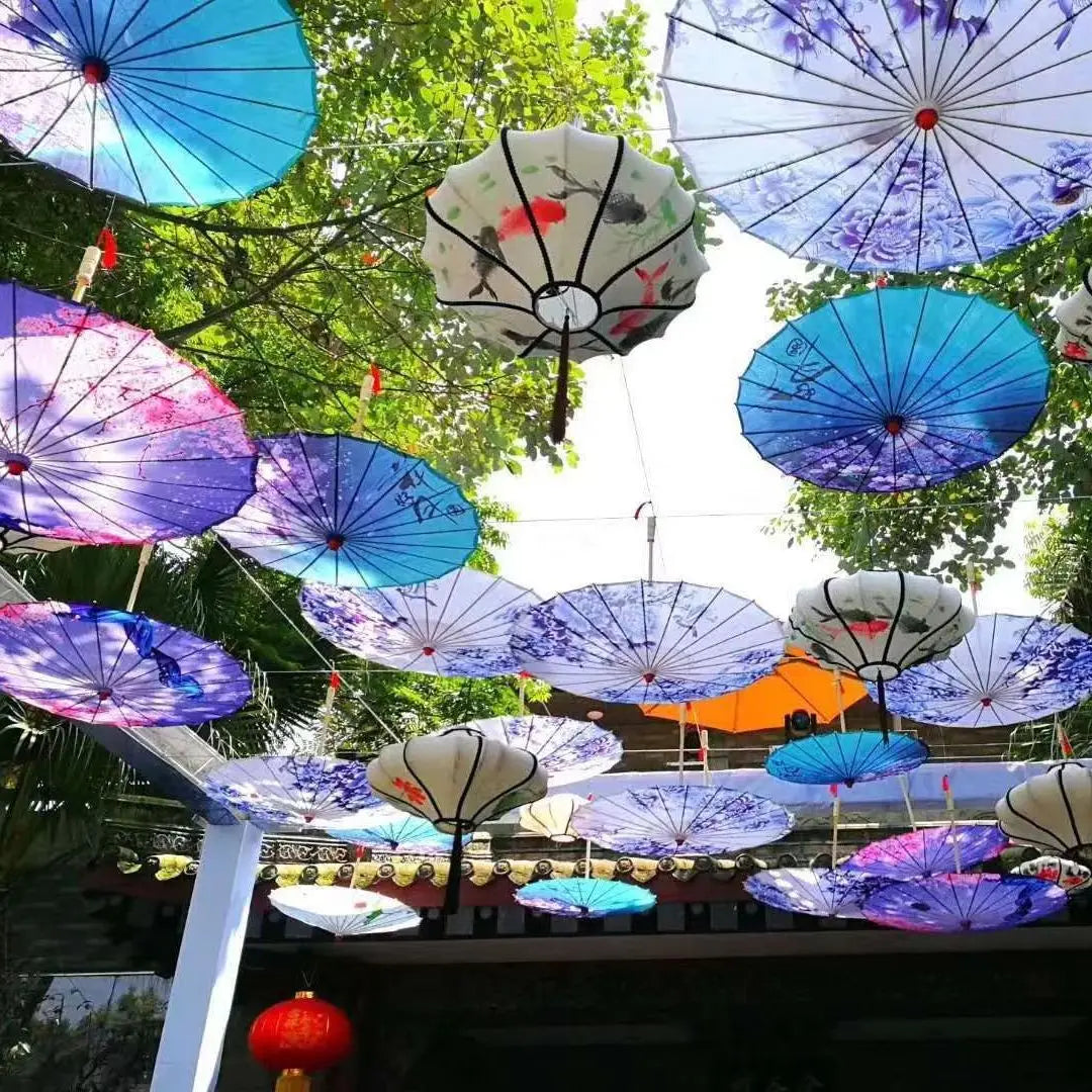 Hot Selling Ancient Style Umbrellas Scenic Chinese Style Ceiling Decoration Umbrellas, Hanfu Cosplay Decor