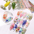 Nail Art Accessories Full Wraps Sliders Holographic Nails Decals Flower Nail Foils Floral Nails Stickers Transfer Paper Decals
