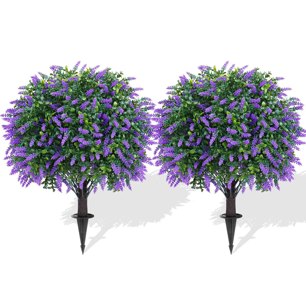 Artificial tree,lavender potted plant,artificial greenery,UV resistant, ground-mounted, suitable for garden and porch decoration