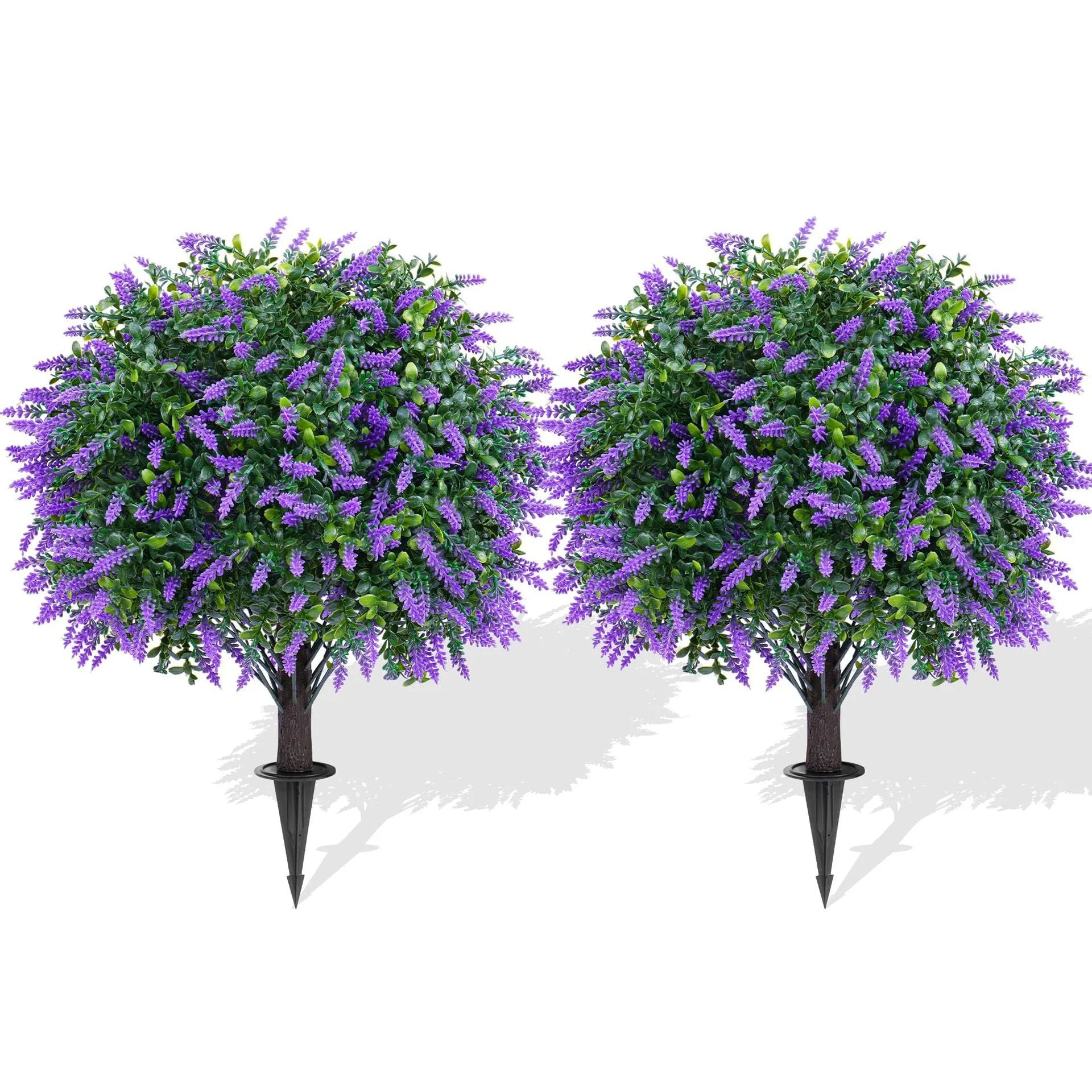 Artificial tree,lavender potted plant,artificial greenery,UV resistant, ground-mounted, suitable for garden and porch decoration