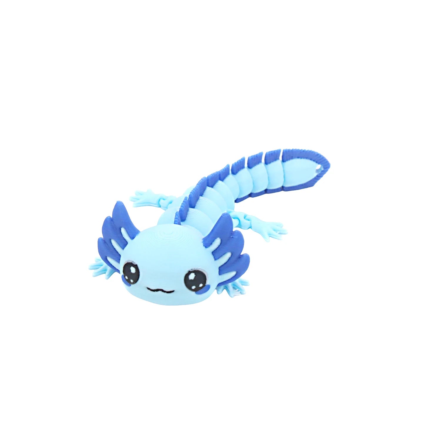 3D printed simulation salamander figurine, novel stress relieving toy with movable joints, desktop color decoration