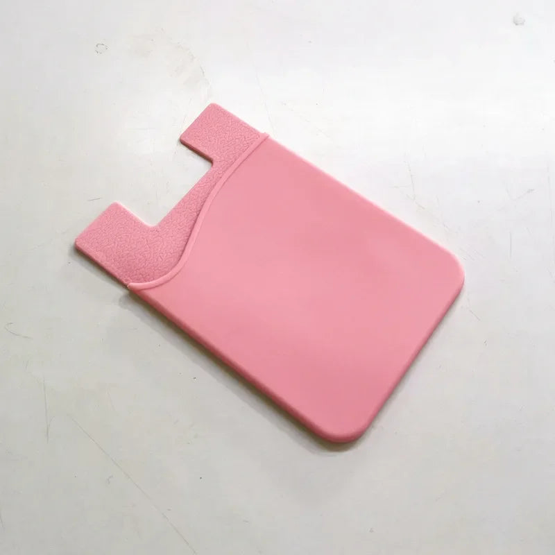 1PCS  Silicone Business Credit Pocket Adhesive Fashion Women Men Cell Phone ID Card Cover Holder Slim Case Sticker Case Bags