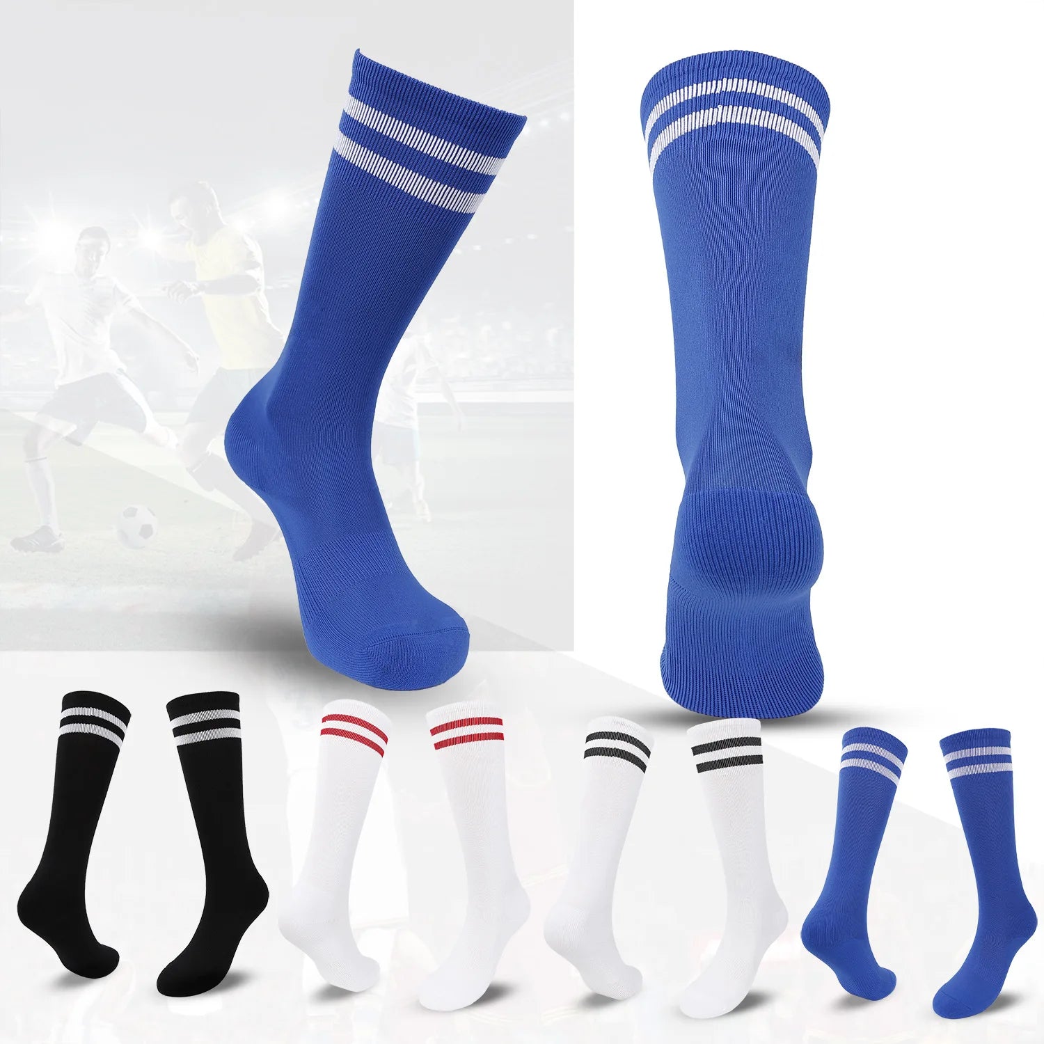3 Pairs Breathable Mesh Athletic Terry Socks Cushioned Moisture-managing and Durable Reduces Foot for Running Hiking & Sports