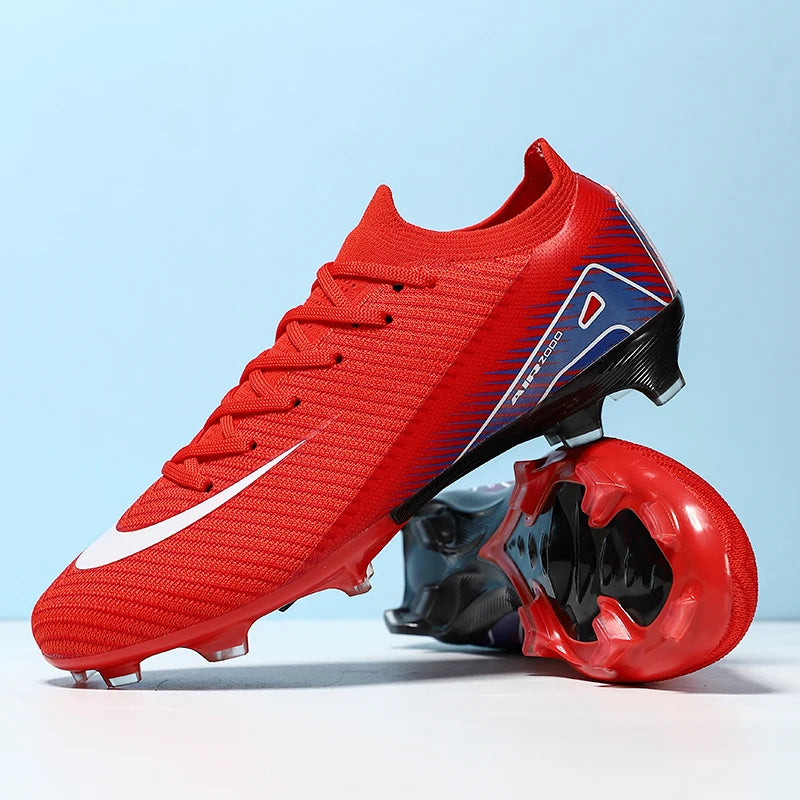 New Men Outdoor Football Boots Soccer Shoes Cleats Match Training TF/FG Grass Ankle Long Spikes Sport Hot-selling High-quality