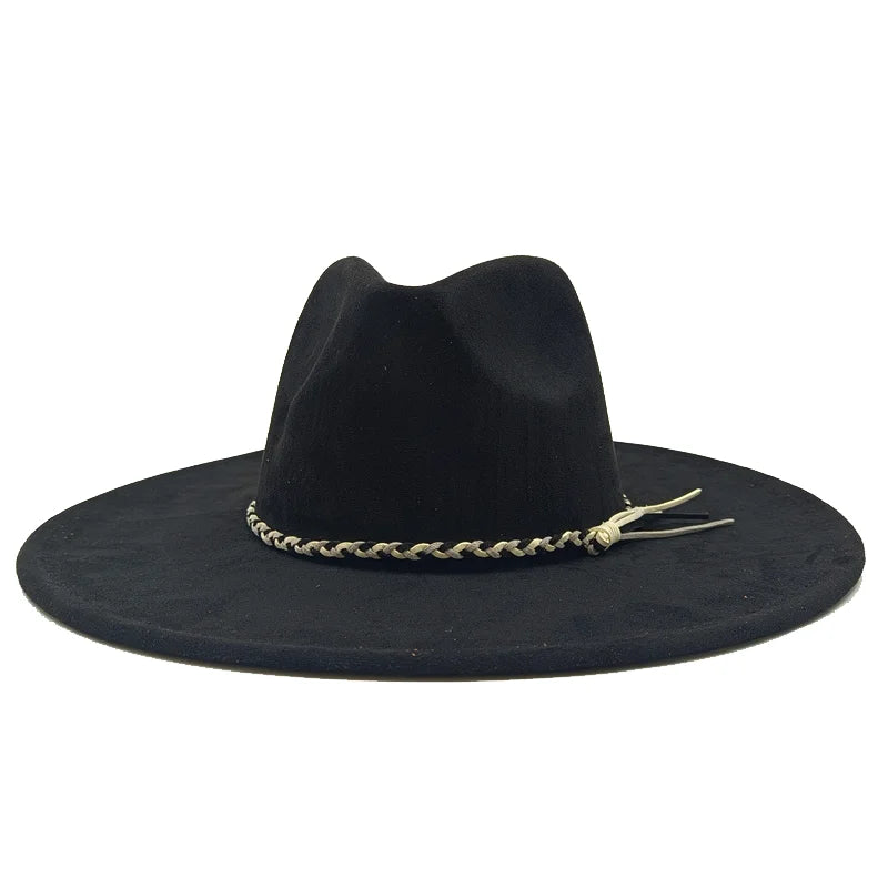 Gorras Para Hombres Three styles Suede Hat Water drop hat 9.5cm Wide Brim Fedora Hat Women's Autumn and Winter Felt Jazz Hat