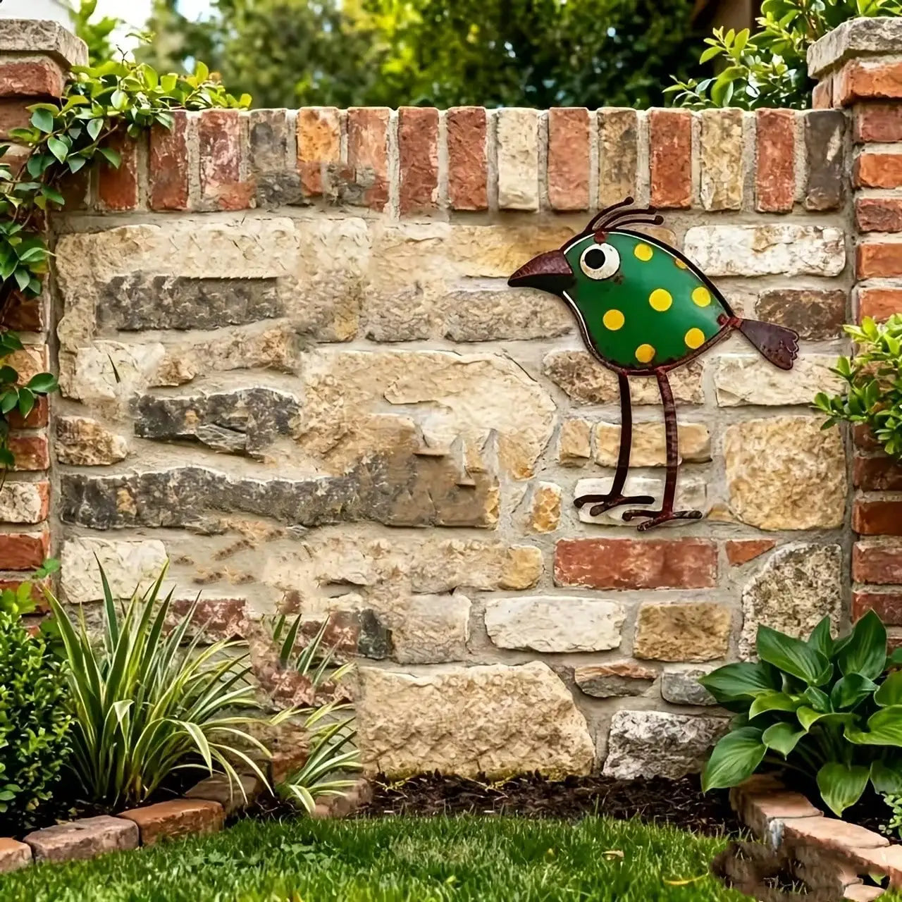 Bohemian-style Iron Bird Courtyard Wall Decoration, Suitable for Wall, Fence Decoration, Outdoor Garden Decoration