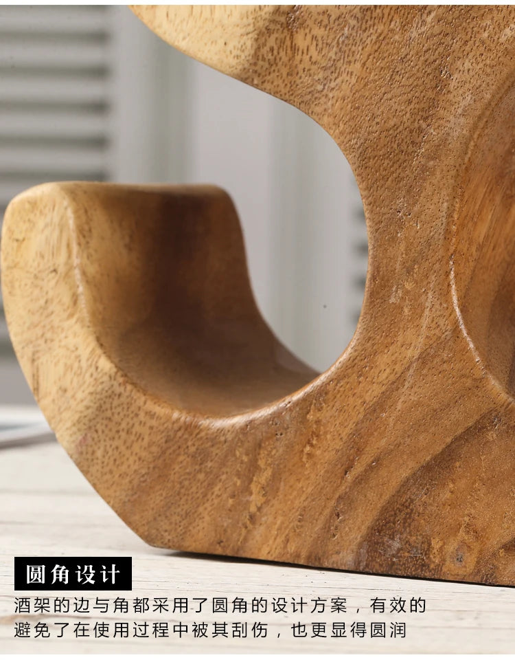 Coral Wood Wine Rack