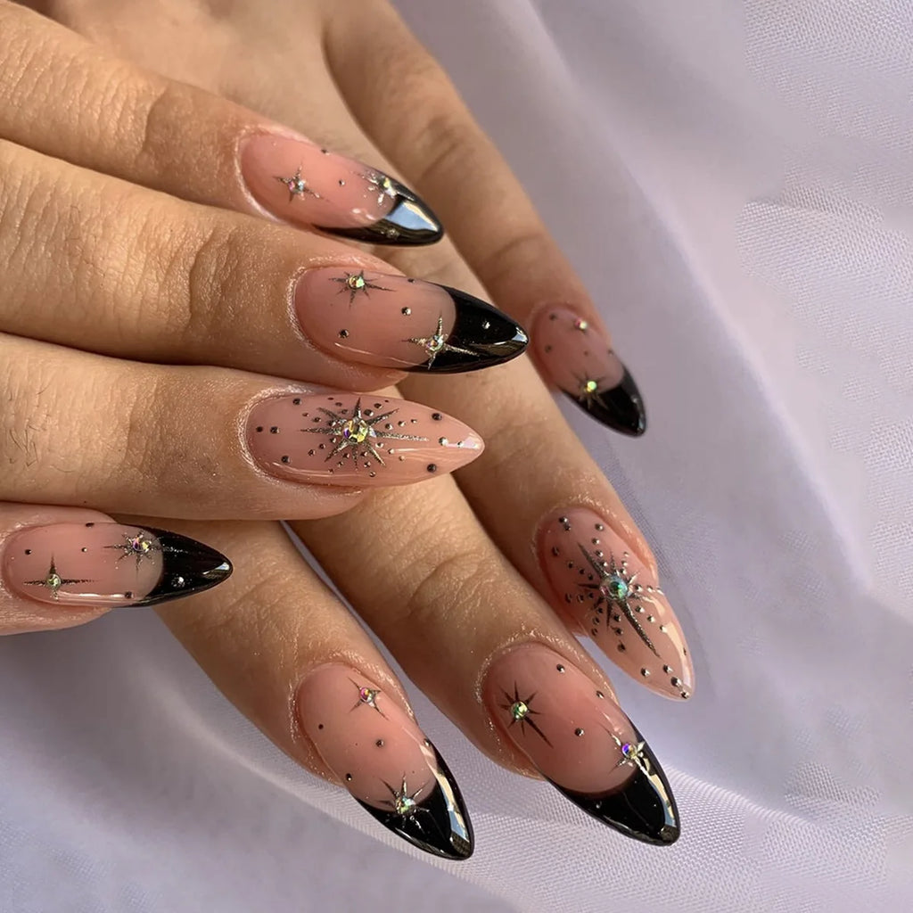 Gothic Bat Press-On Nails | 24pcs Reusable Acrylic | Halloween & Everyday