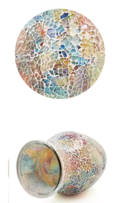 Bohemian Mosaic Glass Vases