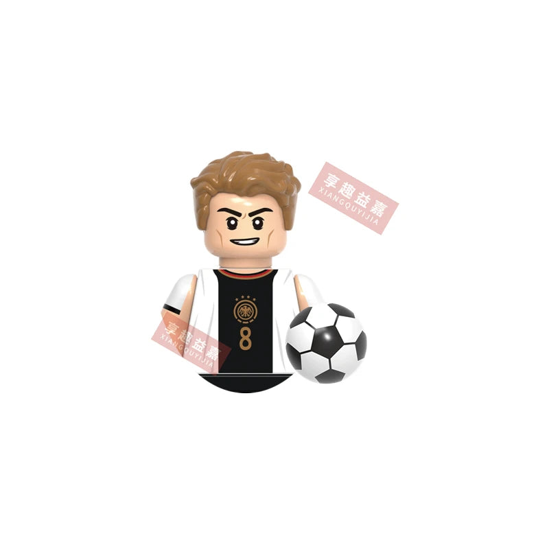2026 NEW World Famous Football Players Figurine Messi Ronaldo Neymar Lewandowski Mini Action Building Block Model Toy Kids Gifts