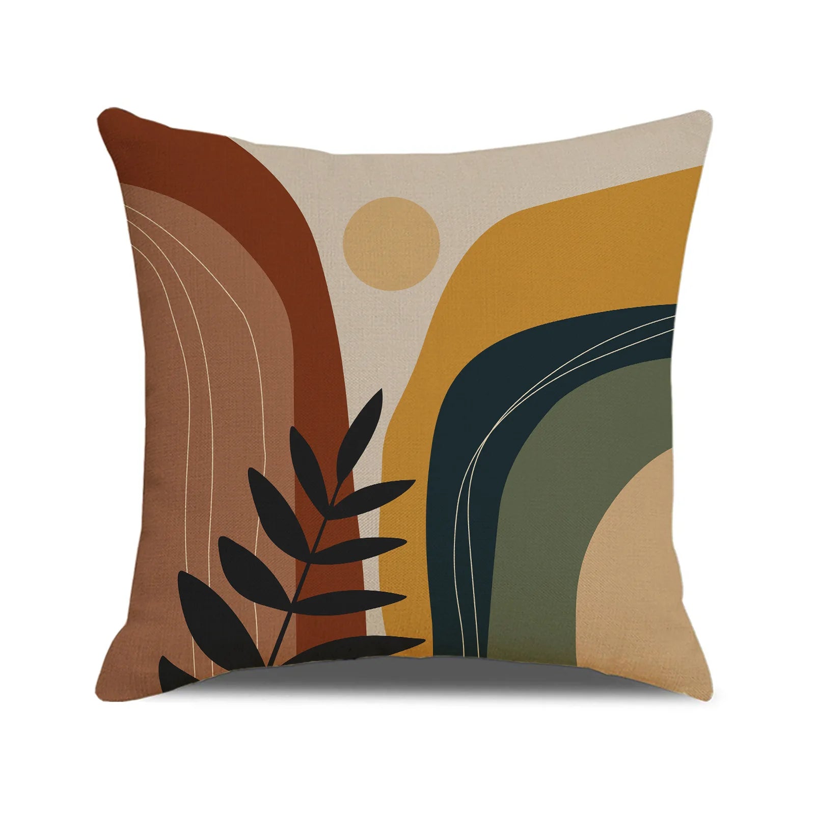 BOHO Style Printing Pillow Cover Indoor Bay Window Decoration Square Geometric Cushion Linen Abstract Simple Sofa Pillow