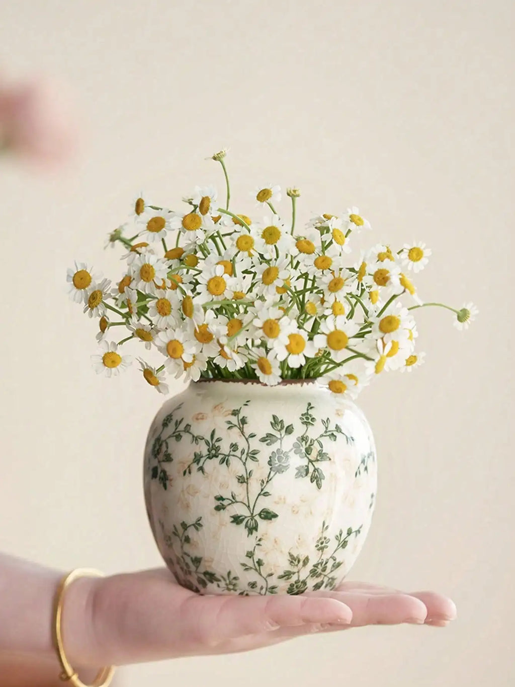 Ice Cracked Ceramic Vase