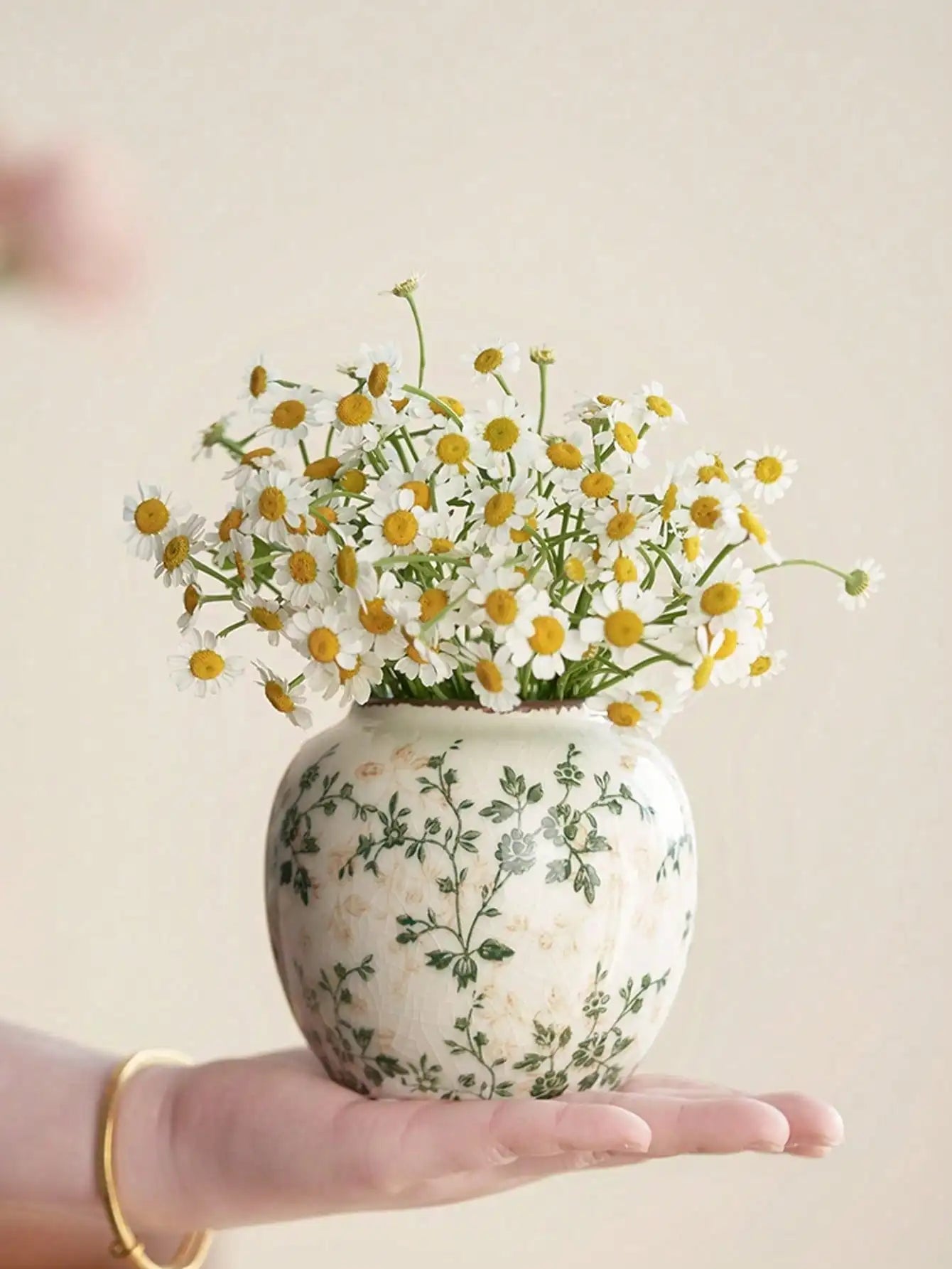 Ice Cracked Ceramic Vase