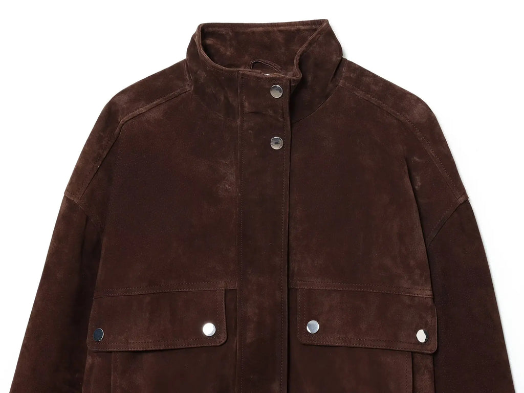 Fashion Big Pocket Elegant Women's Loose Warm Jacket