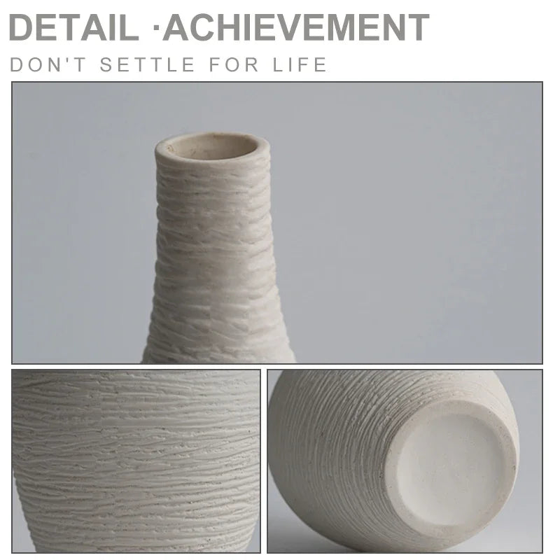 White Ceramic Vase Decoration for Home