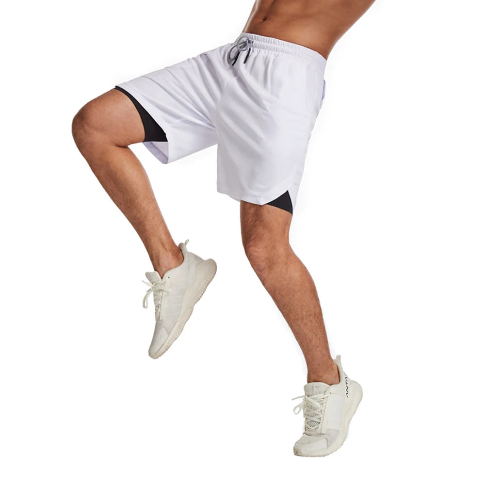 2025 Newest Running Shorts Men 2 in 1 Training Gym Shorts Fitness Men Joggers Jogging Summer Sports Shorts Workout Short Pants