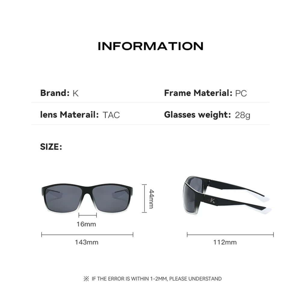 Karos Super Fashion Square Polarized Sunglasses Men Women UV protection outdoor Riding Fishing Retro Designer Sun Glasses UV400