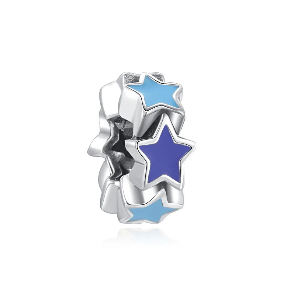 925 Sterling Silver House Star Moon Colorful Heart Pendans Beads Diy Fit Original Pendant Charm Bracelet Necklace Women Jewelry