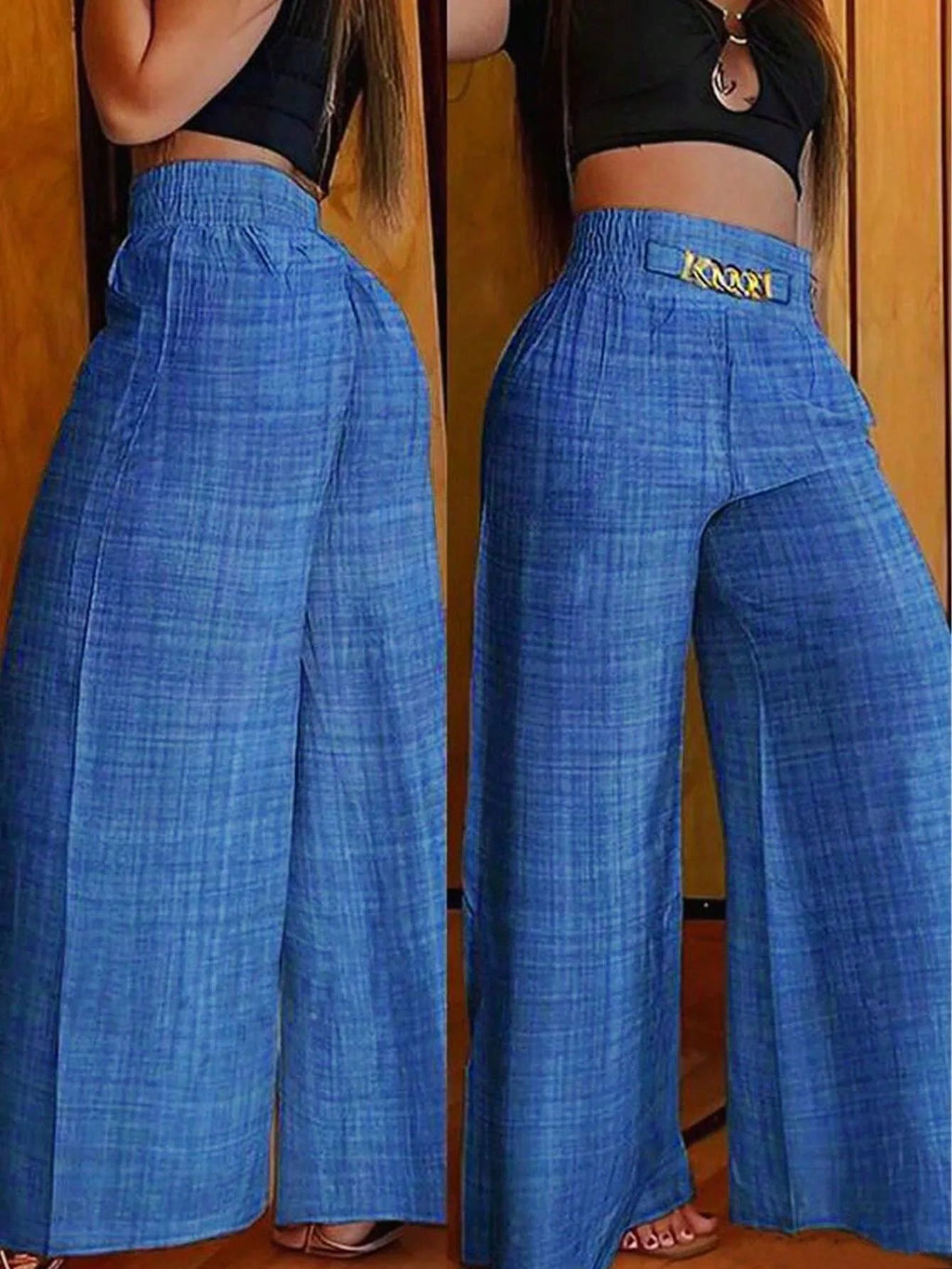 Elegant Solid Wide Leg Pants Fashion