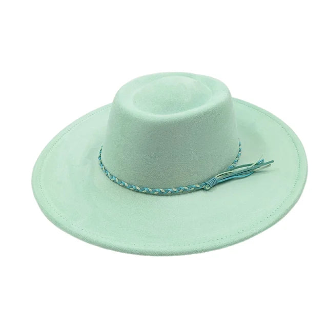 Gorras Para Hombres Three styles Suede Hat Water drop hat 9.5cm Wide Brim Fedora Hat Women's Autumn and Winter Felt Jazz Hat