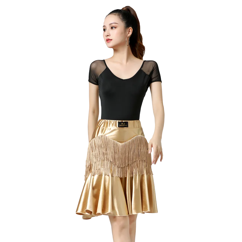 Adult Latin Dance Skirts Women's Practice Clothing Tassel Skirts Bot Wear Cetition Dance Performance Clothing