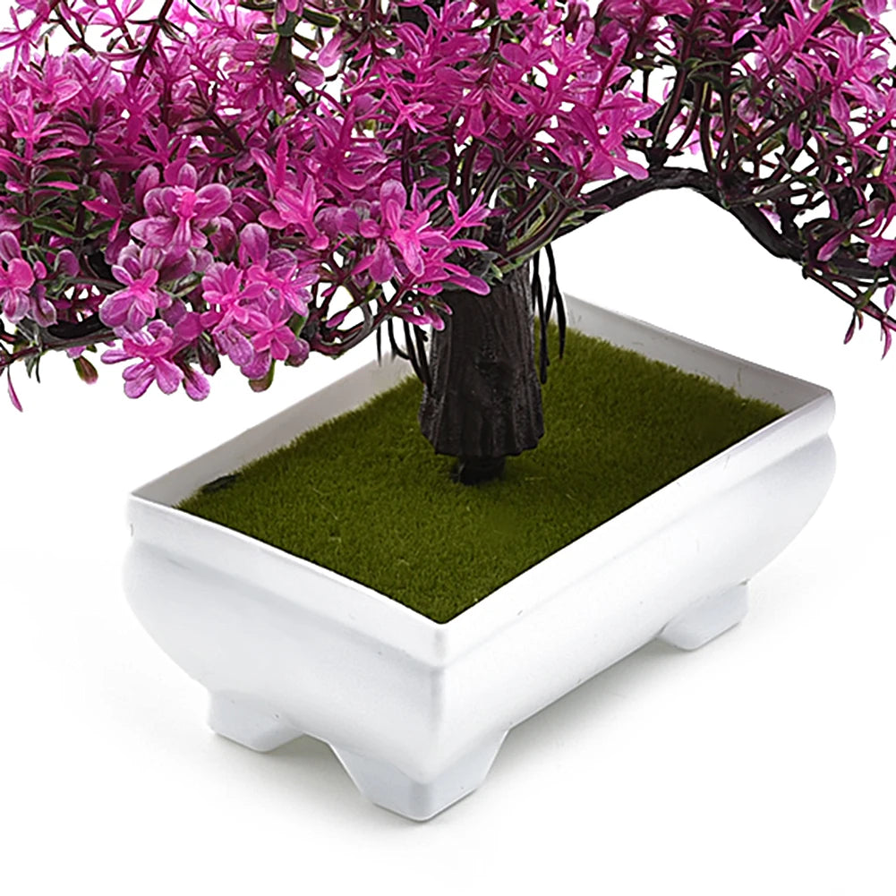 Artificial Plants Bonsai Small Tree Pot Fake Plant Flowers