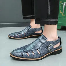 Summer New Sandals Comfortable, Lightweight, Personalized, Handsome, Fashionable, Popular, One Step Men's Leather Shoes