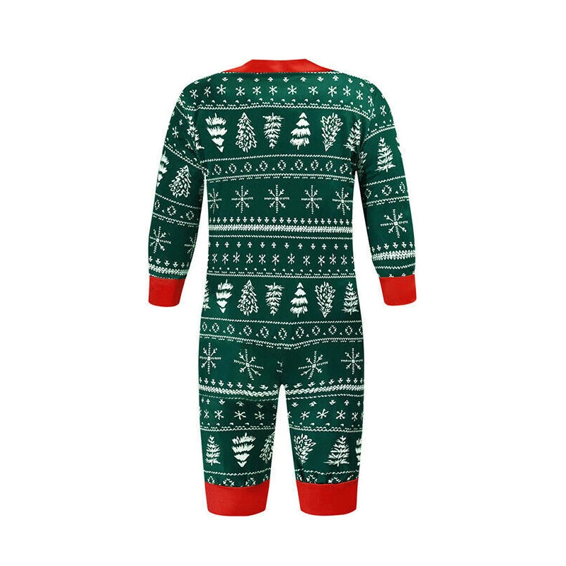 2025 Christmas Family Pajamas Set Green Family Look Matching Adult Women Mom Me Kids Xmas Clothes Sleepwear Baby Romper Outfits