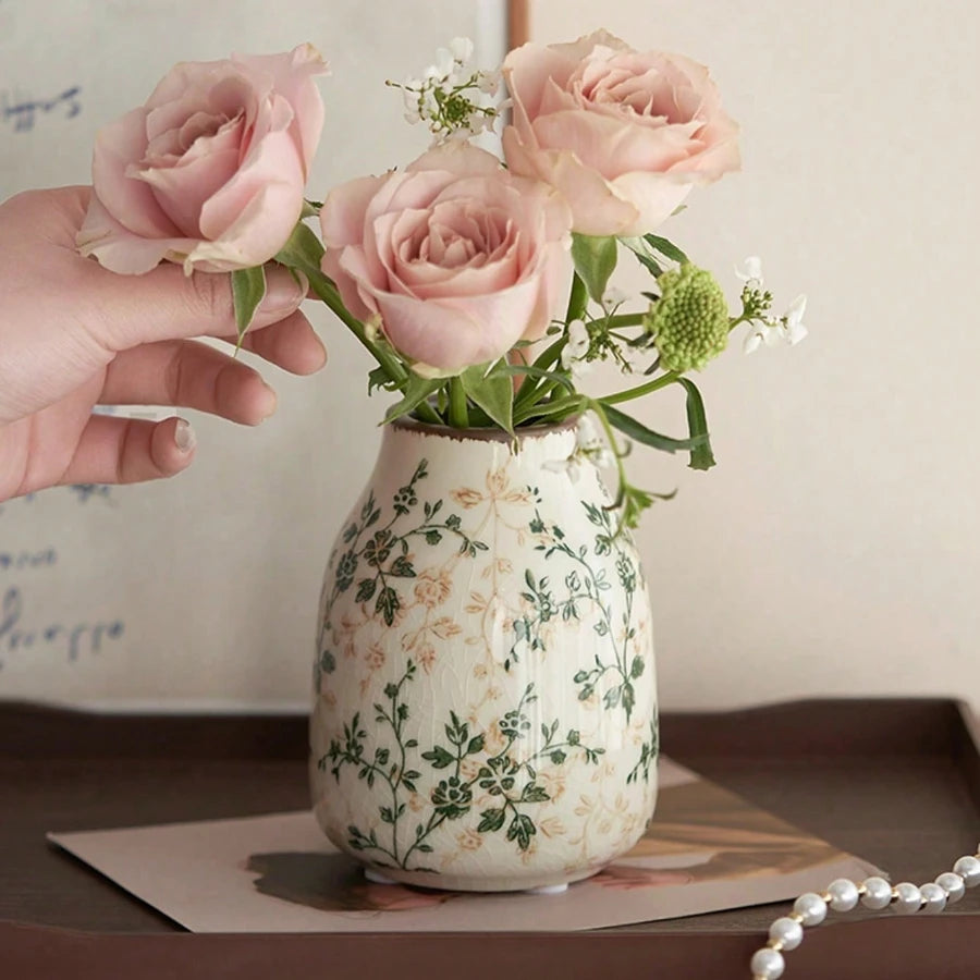 Ice Cracked Ceramic Vase