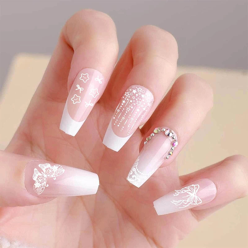 Nails Art Stamping Plates Kit French Manicure Design Plate Stamp Polish Stencil Template Seal Stamper Scraper Accessories Tools