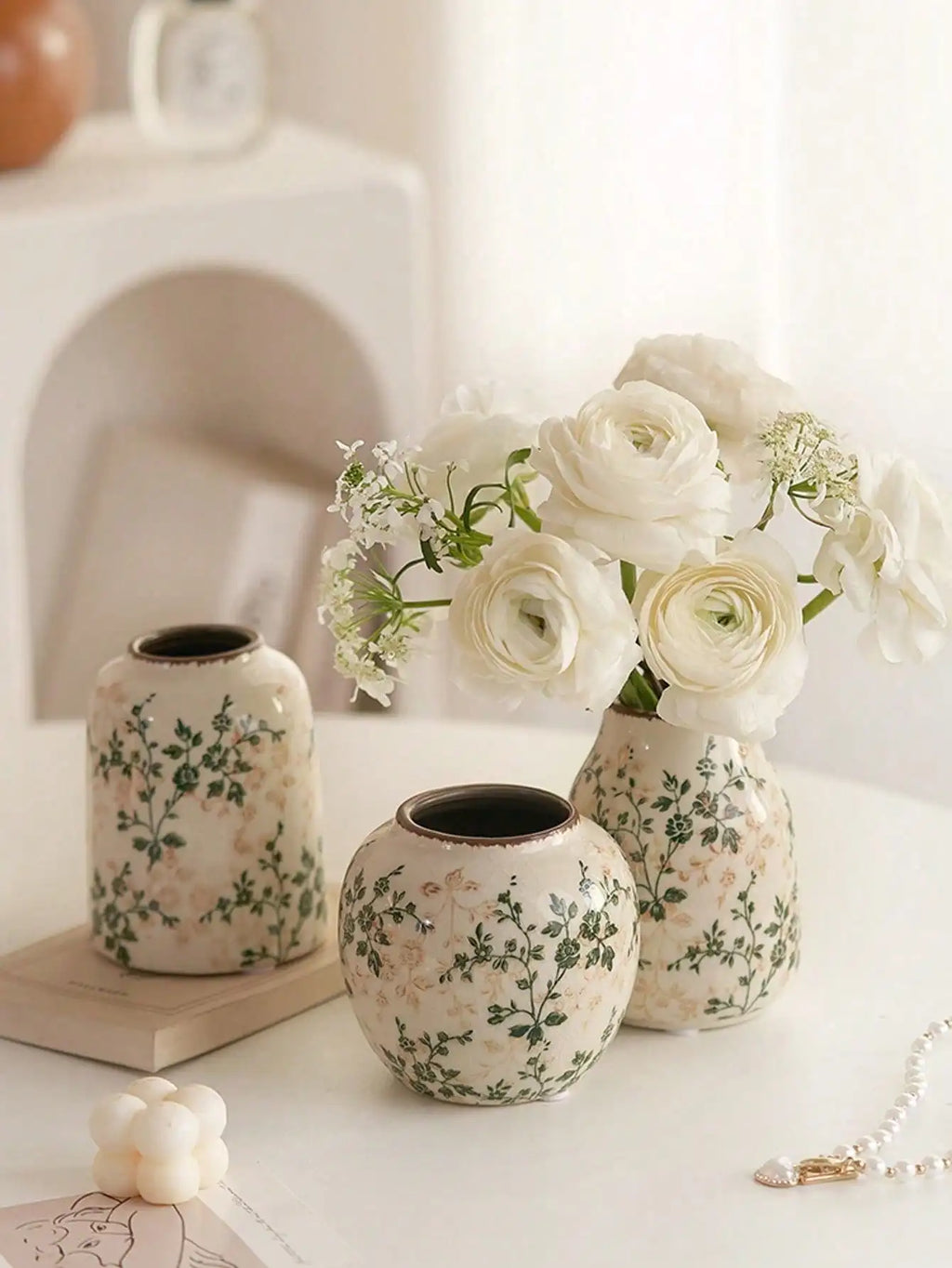 Ice Cracked Ceramic Vase