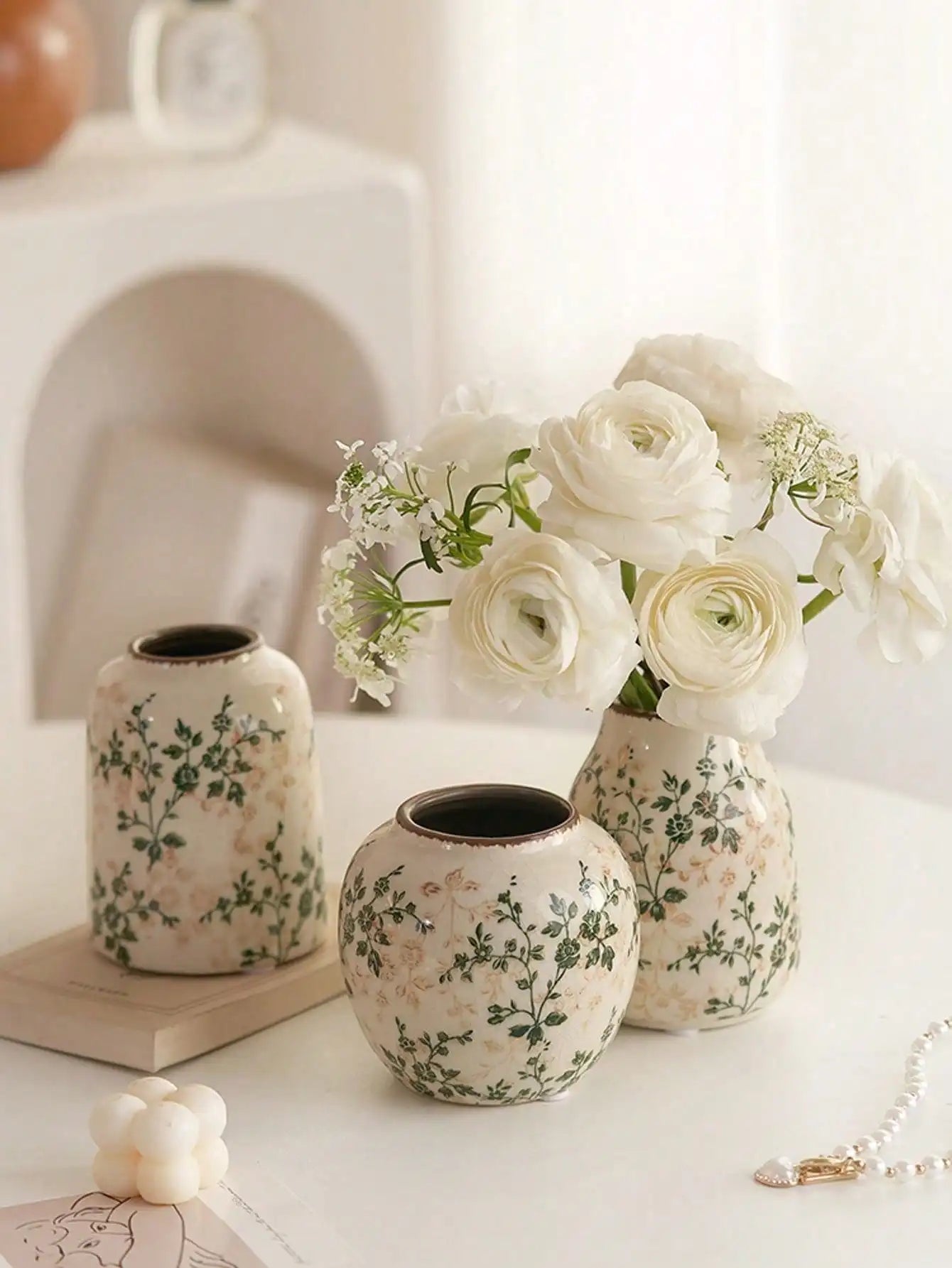 Ice Cracked Ceramic Vase