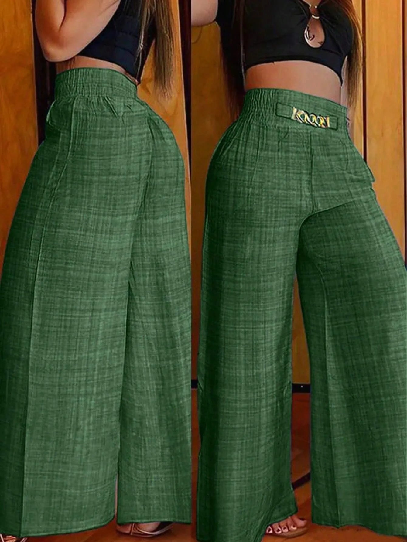 Elegant Solid Wide Leg Pants Fashion