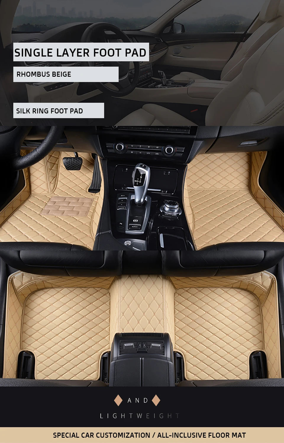 KAHOOL Custom Car Floor Mats For Subaru XV Crosstrek Auto Carpets Foot Coche Accessorie