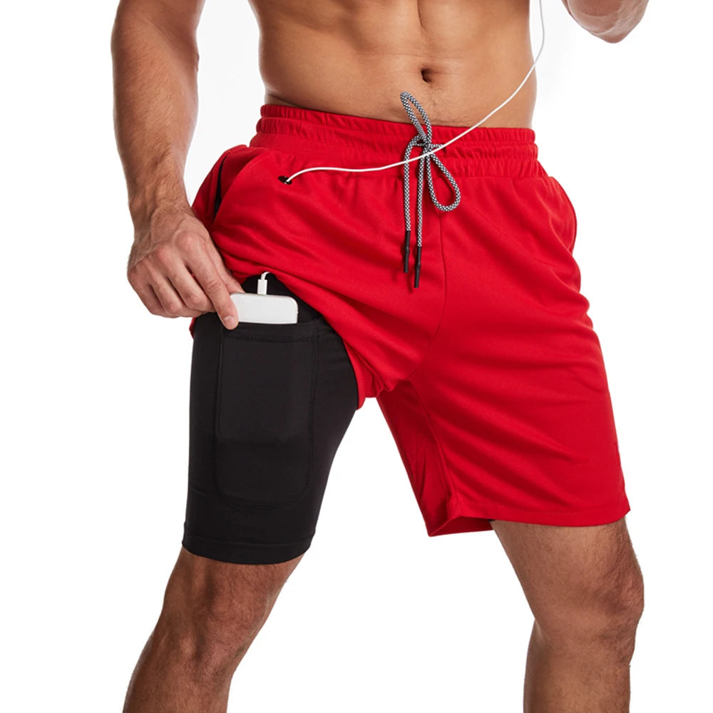 2025 Newest Running Shorts Men 2 in 1 Training Gym Shorts Fitness Men Joggers Jogging Summer Sports Shorts Workout Short Pants