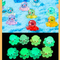 10 Pcs Glow-in-the-dark Cute Octopus Resin Desktop Decorations Ornaments