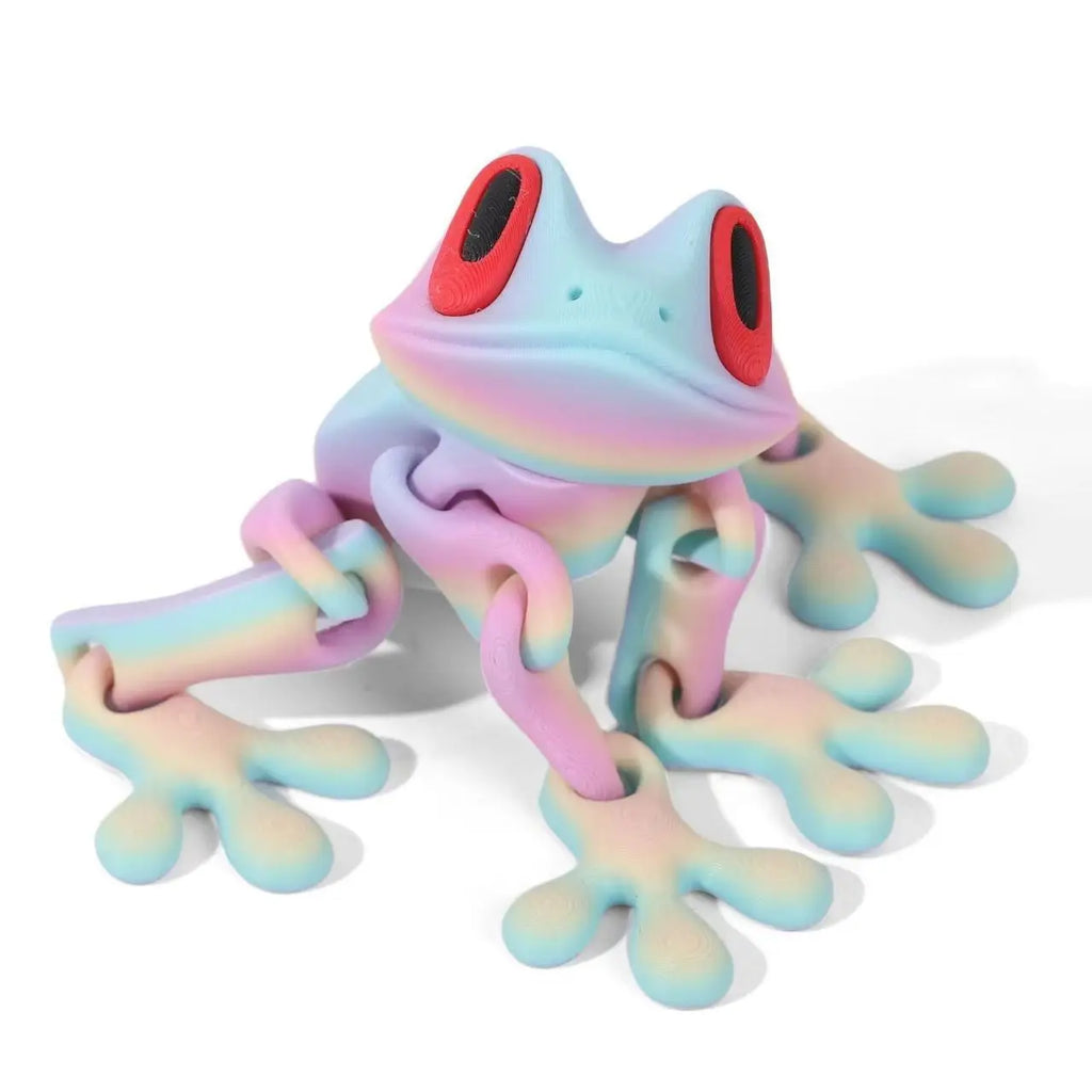 3D Printing Simulation Tree Frog Joint Movable Frog Ornaments Kitchen Home Decoration Office Animal Desk Toy Refrigerator Magnet