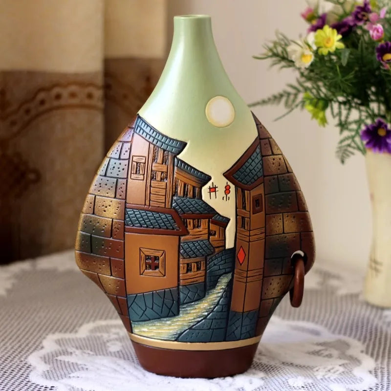 Creative Ceramic Vase Figurines
