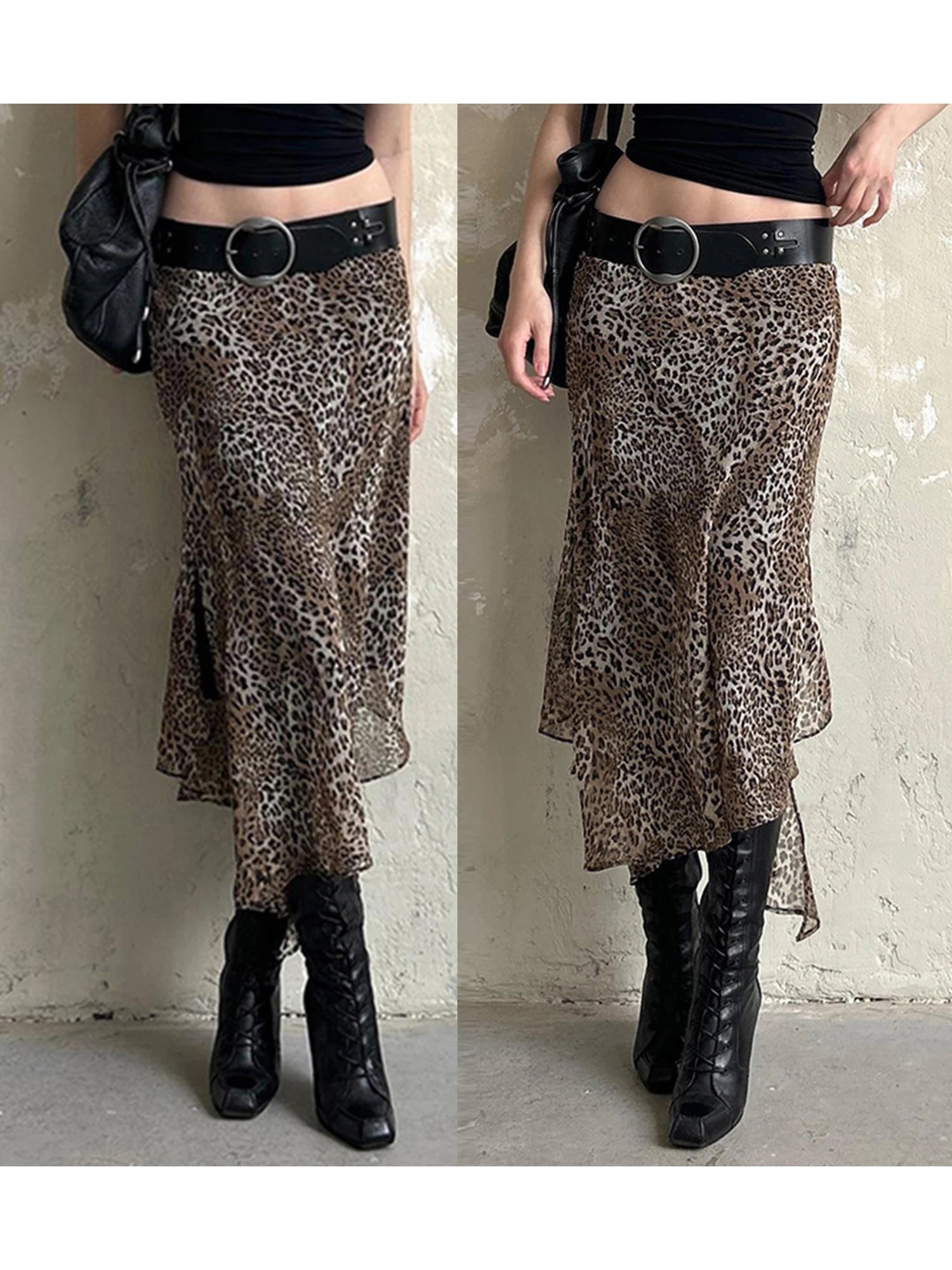 Women s Fashion Pleated Midi Skirts Floral Print High Waist A-Line Skirts Spring Summer Casual Skirts with Pockets