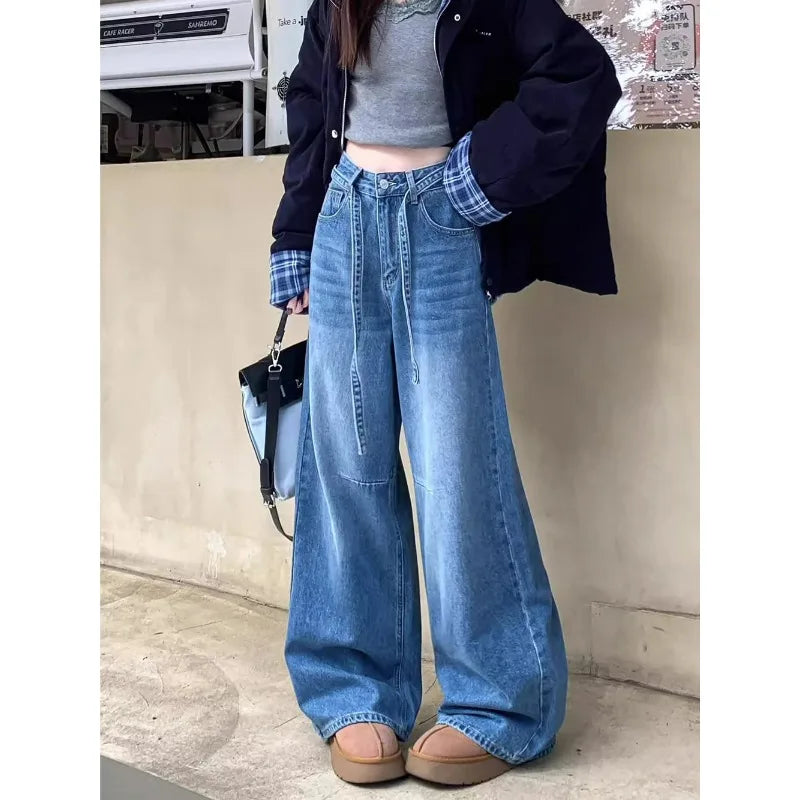 Women's Wide-Leg Jeans High-Waisted