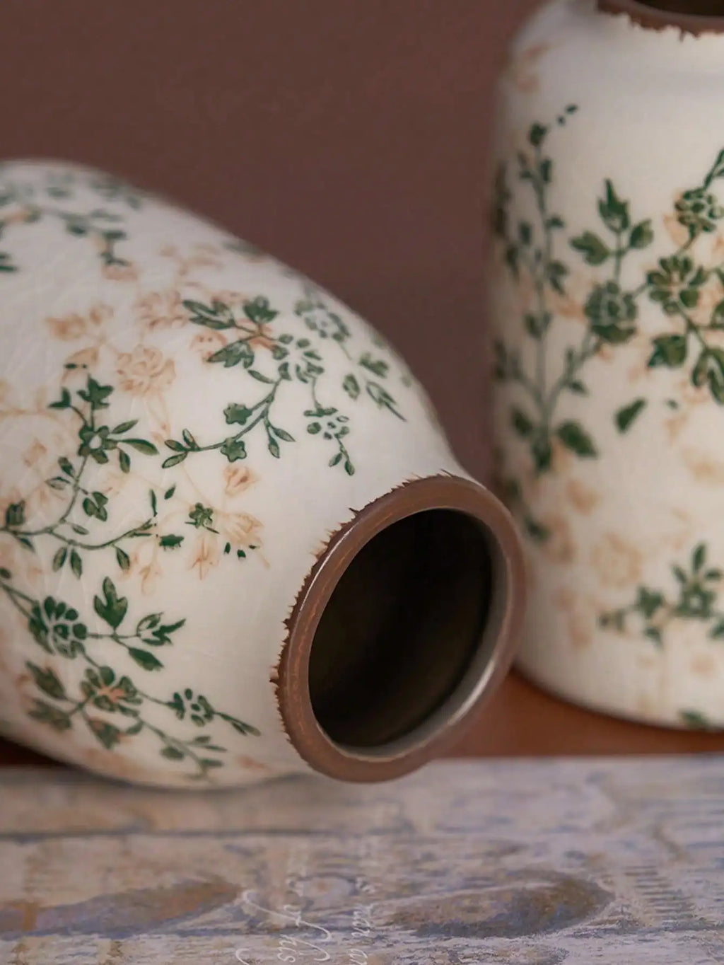 Ice Cracked Ceramic Vase