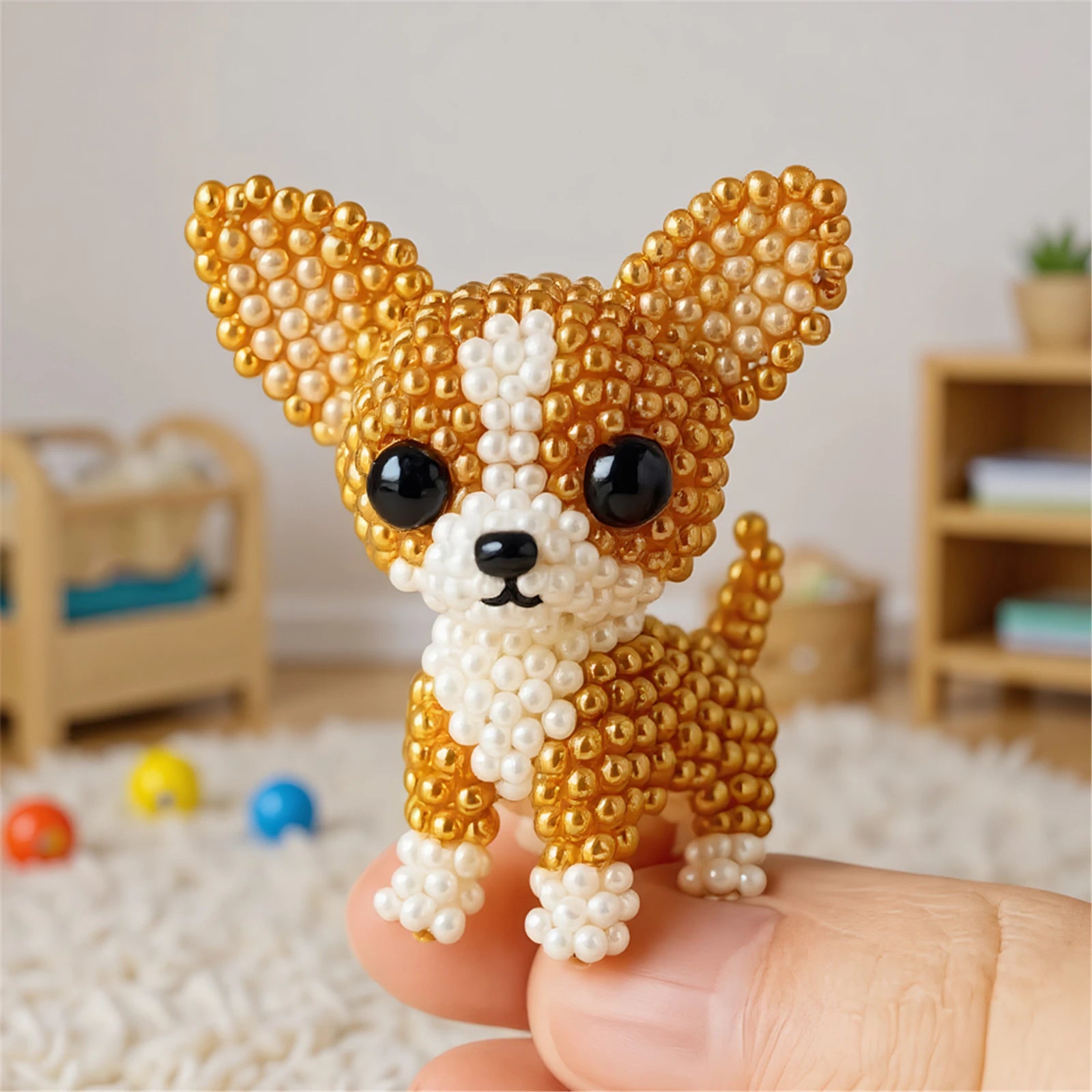 3D Animals Bead Craft Kit 3D Animal Dog Shape Bead Embroidery Set for Crafting Enthusiasts Girls Women Teens Adults DIY Gifts