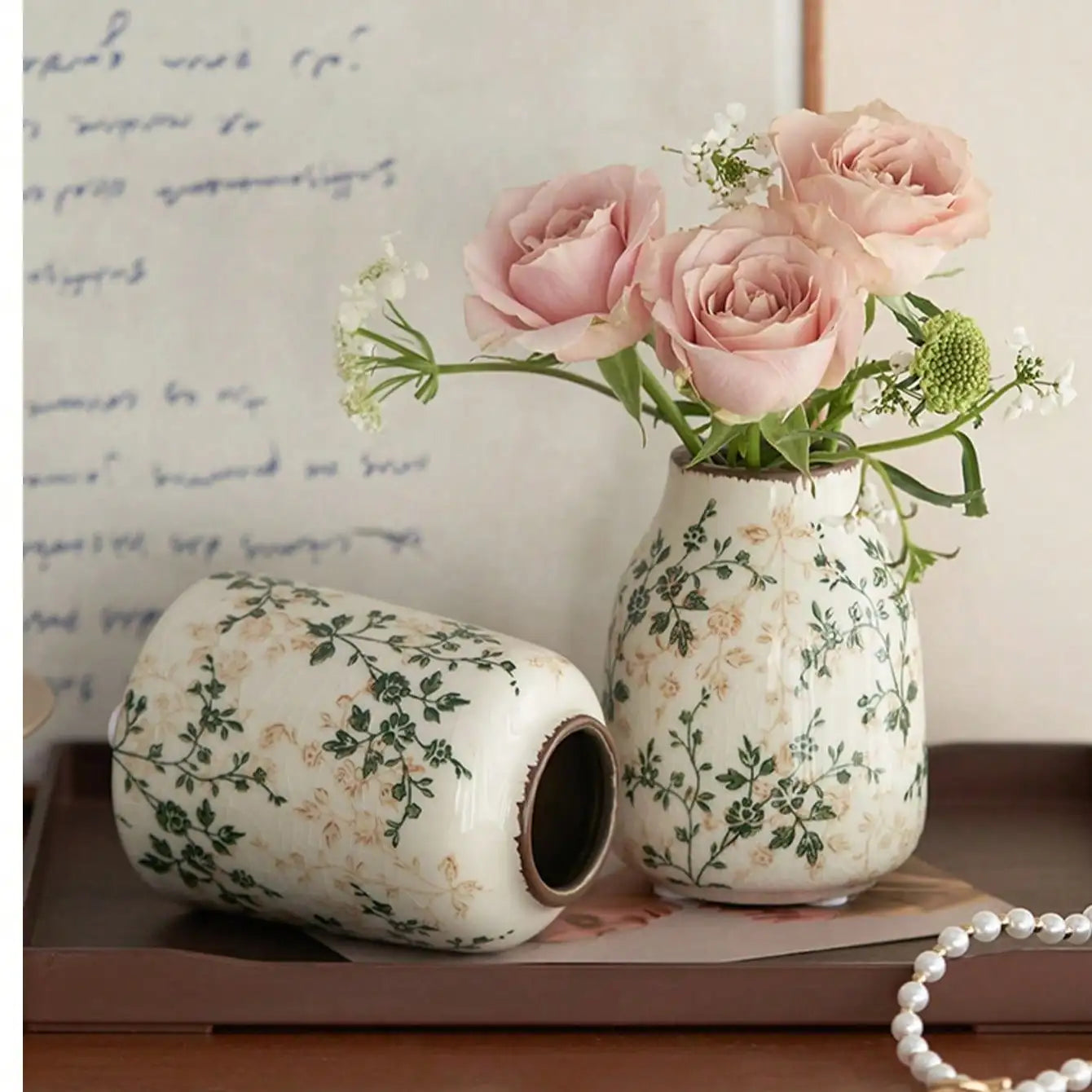 Ice Cracked Ceramic Vase