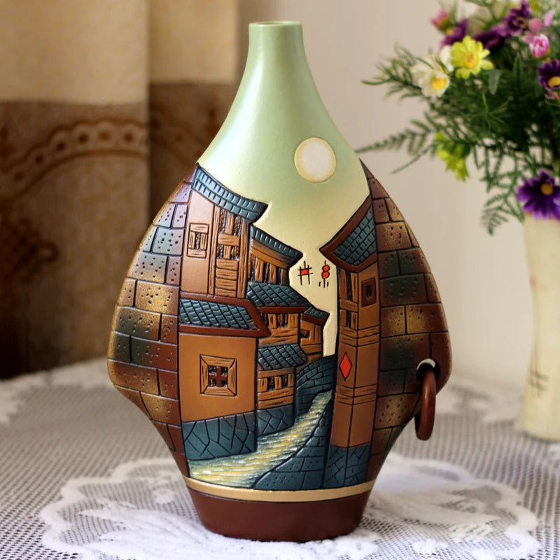 Creative Ceramic Vase Figurines