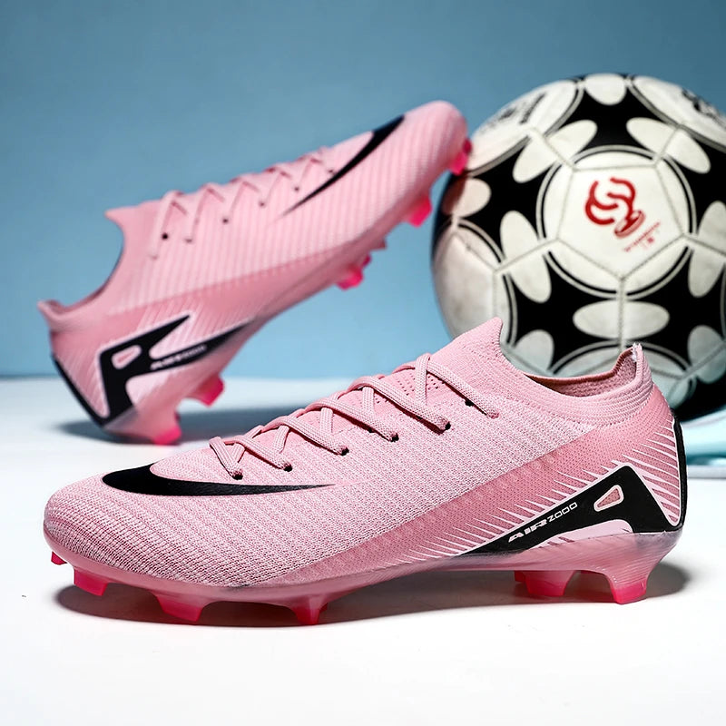 New Men Outdoor Football Boots Soccer Shoes Cleats Match Training TF/FG Grass Ankle Long Spikes Sport Hot-selling High-quality