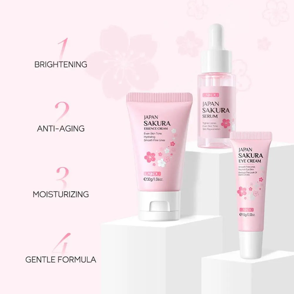 Sakura Skin Care Sets & Kits With Cleanser,Serum,Eye Cream,essence Cream Beauty Products For Women Face Skin Care Set
