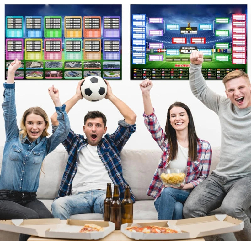 2026 Football Match HD Print Commemorative Poster Wall Art Sports Fan Collection Souvenir for Football Lovers Bedroom Room Decor