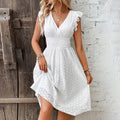 Women's Sexy V-Neck Flare Mini Dress – Summer Vacation Outfit