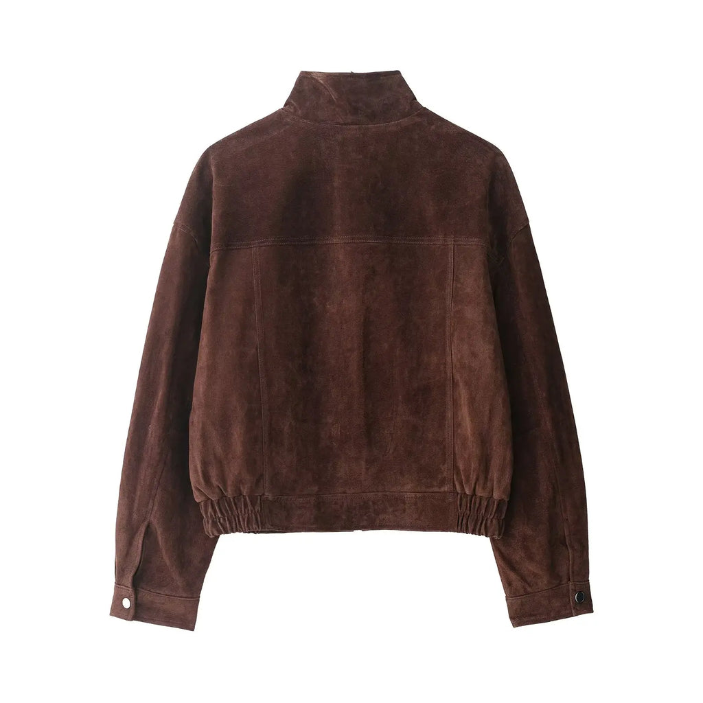 Fashion Big Pocket Elegant Women's Loose Warm Jacket