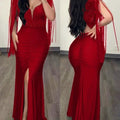 Elegant Dresses for Women Sexy Party Glamorous Contrast Sequin Ruched Slit Elegant Evening Bodycon Dress Streetwear Fashion 2024